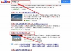 內(nèi)蒙古環(huán)保投資集團(tuán)有限公司同我公司簽署百度快照排名事宜